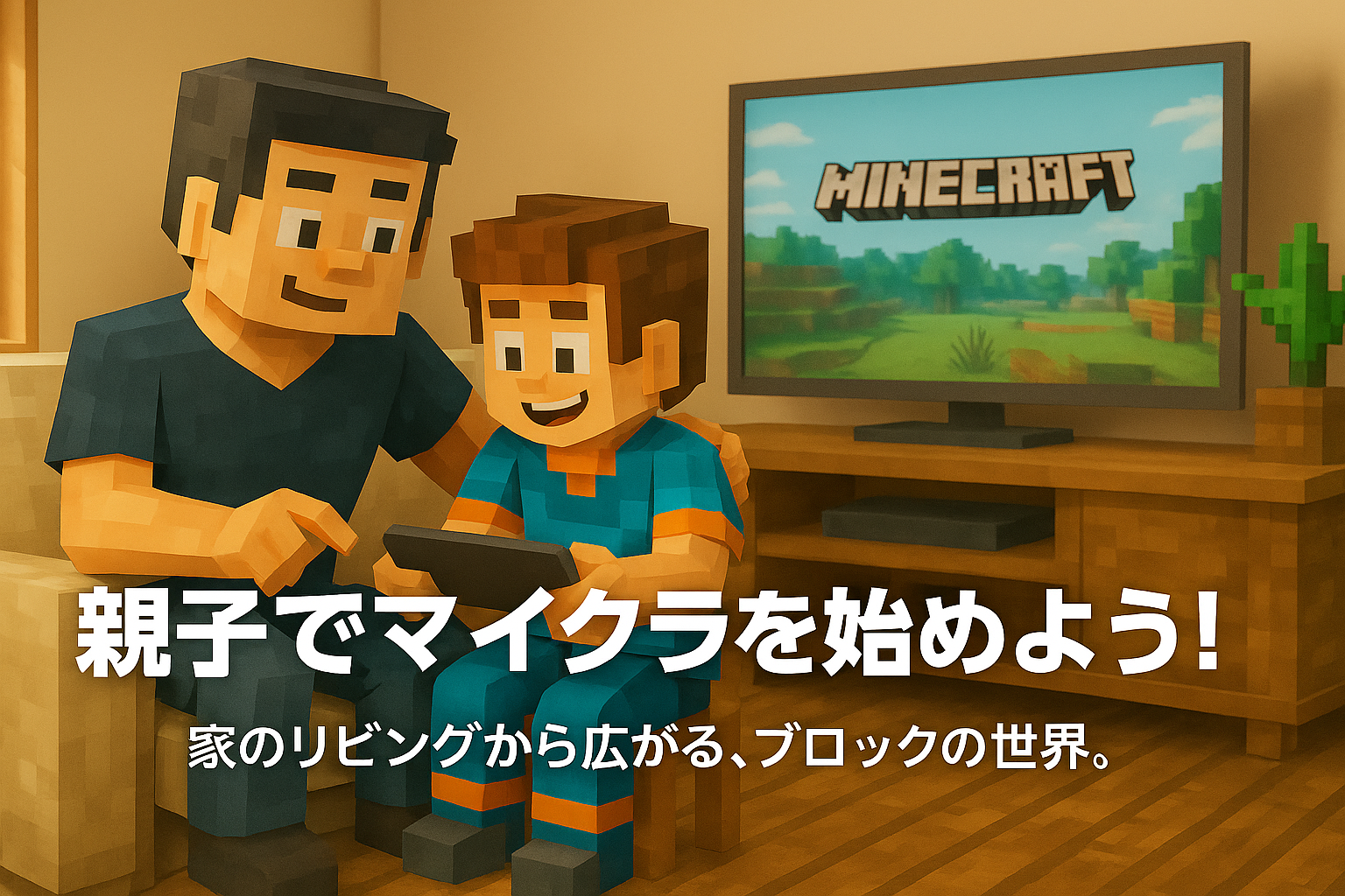 親子でマイクラを始めよう!マイクラの始め方バナー