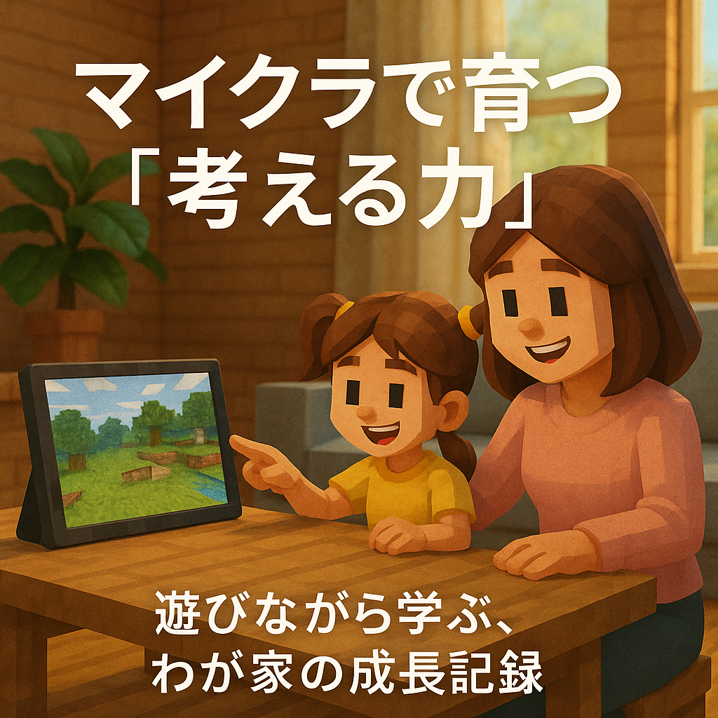 マイクラで育つ考える力と教育効果を紹介するバナー